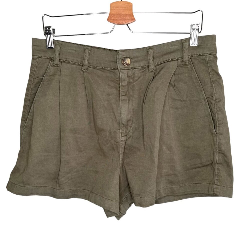 Free People Womens Bille Chino Olive Cotton Khaki Shorts Size 6